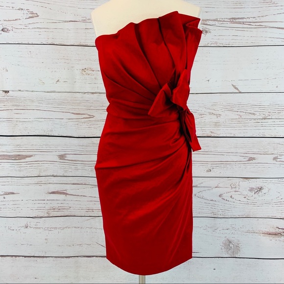 Cindy Dresses & Skirts - Cindy vintage strapless red unique dress WOW!!